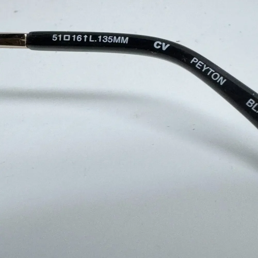 BCBGMAXAZRIA Eyeglasses Frames PEYTON‎ BLACK Gold Cat Eye 53-16-140 H17569